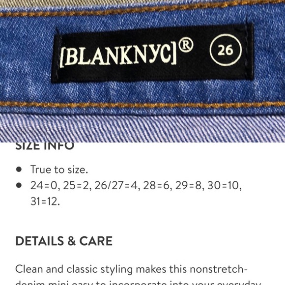 Blank NYC Friendly Skies A-Line Denim Mini Skirt - Picture 11 of 16